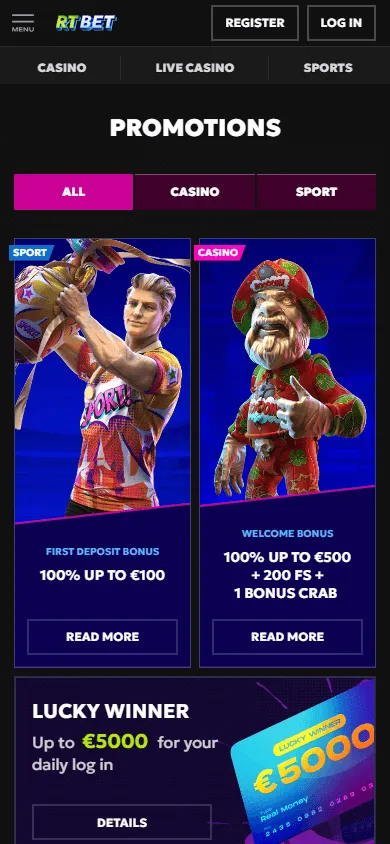 Rtbet Casino promotions experience on mobile